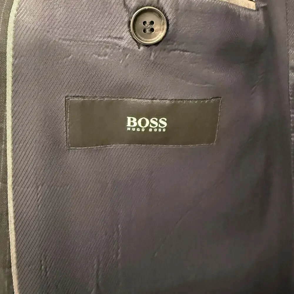 Hugo Boss The James4/Sharp6 Black Pinstripe Suit Jacket 44L